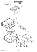SHELF PARTS, OPTIONAL PARTS Diagram and Parts List for RT18SKXRD02  Roper Refrigerator