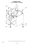 CABINET Diagram and Parts List for LA7000XKW1  Whirlpool Washer