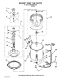 BASKET AND TUB PARTS Diagram and Parts List for 7MWTW1502AW0  Whirlpool Washer