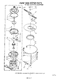 PUMP AND MOTOR Diagram and Parts List for DU2916XM0  Whirlpool Dishwasher