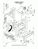 CABINET PARTS Diagram and Parts List for CGD126SXQ0  Whirlpool Dryer