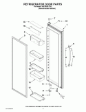 REFRIGERATOR DOOR PARTS Diagram and Parts List for KSF26C6XYY02  KitchenAid Refrigerator