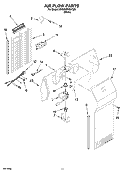 AIR FLOW PARTS Diagram and Parts List for 5VGS3SHGKQ05  Whirlpool Refrigerator