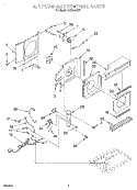 AIR FLOW AND CONTROL Diagram and Parts List for ACM062XF0  Whirlpool Air Conditioner