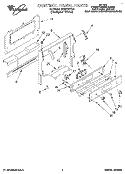 CONTROL PANEL Diagram and Parts List for SF367PEYQ4  Whirlpool Range