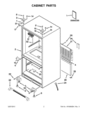 CABINET PARTS Diagram and Parts List for IX5HHEXWS10  Whirlpool Refrigerator