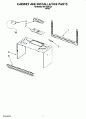 CABINET AND INSTALLATION PARTS Diagram and Parts List for MH1160XSQ4  Whirlpool Microwave