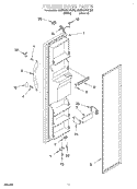 FREEZER DOOR Diagram and Parts List for ED22GWXFW00  Whirlpool Refrigerator