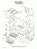 SHELF PARTS Diagram and Parts List for KBFS20EVMS6  KitchenAid Refrigerator