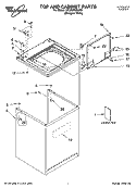 TOP AND CABINET PARTS Diagram and Parts List for 3XLSQ7533JQ2  Whirlpool Washer