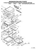 REFRIGERATOR SHELF PARTS Diagram and Parts List for KSCS23FSBL02  KitchenAid Refrigerator