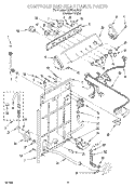 CONTROLS AND REAR PANEL Diagram and Parts List for SAWS800HQ0  Whirlpool Washer