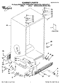 CABINET PARTS Diagram and Parts List for GD5RHAXTL01  Whirlpool Refrigerator