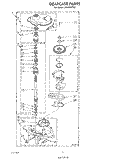GEARCASE Diagram and Parts List for LA5460XTM0  Whirlpool Washer