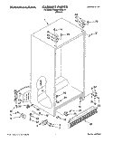 CABINET Diagram and Parts List for KSRB27QABL10  KitchenAid Refrigerator