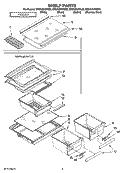 SHELF PARTS, OPTIONAL PARTS (NOT INCLUDED) Diagram and Parts List for ER8AHKXRB02  Whirlpool Refrigerator