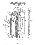 REFRIGERATOR DOOR Diagram and Parts List for KSRB25QXAL10  KitchenAid Refrigerator
