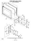 DOOR AND LATCH Diagram and Parts List for RM975PXLW2  Whirlpool Microwave Oven Combo