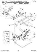 TOP AND CONSOLE, LIT/OPTIONAL Diagram and Parts List for LGV4624BG0  Whirlpool Dryer
