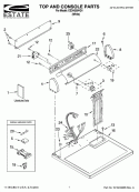 TOP AND CONSOLE PARTS Diagram and Parts List for EED4300VQ1  Estate Dryer