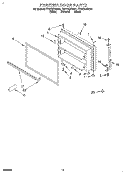 FREEZER DOOR, LIT/OPTIONAL Diagram and Parts List for ET21DKXDW01  Whirlpool Refrigerator