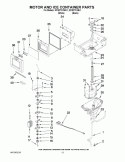 MOTOR AND ICE CONTAINER PARTS Diagram and Parts List for KFIS27CXBL1  KitchenAid Refrigerator