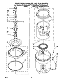 AGITATOR, BASKET AND TUB Diagram and Parts List for LLV8245AG0  Whirlpool Washer