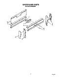 BACKGUARD Diagram and Parts List for FGC355VL2  Whirlpool Range