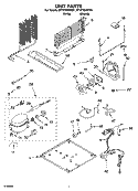 UNIT PARTS Diagram and Parts List for ET1FTEXMT01  Whirlpool Refrigerator