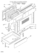 DOOR AND DRAWER Diagram and Parts List for KERC500EWH4  KitchenAid Range