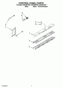 CONTROL PANEL PARTS Diagram and Parts List for KSSS36QTB03  KitchenAid Refrigerator