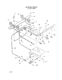 BURNER Diagram and Parts List for F4007W1  Roper Range