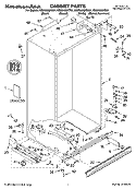 CABINET PARTS Diagram and Parts List for KSSS48QKB01  KitchenAid Refrigerator