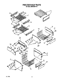FREEZER SHELF Diagram and Parts List for KSRF36DTX10  KitchenAid Refrigerator