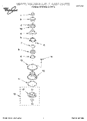 SECTION Diagram and Parts List for GC1000PE  Whirlpool Food Waste Disposer