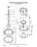 AGITATOR, BASKET AND TUB Diagram and Parts List for LA5668XSW0  Whirlpool Washer