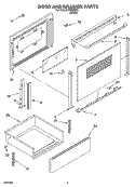 DOOR AND DRAWER PARTS Diagram and Parts List for IKE32300  Inglis Range