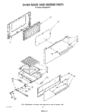 OVEN DOOR AND BROILER Diagram and Parts List for SF3020SRW1  Whirlpool Range
