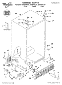 CABINET PARTS Diagram and Parts List for GD5SHGXLT01  Whirlpool Refrigerator