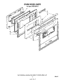 OVEN DOOR Diagram and Parts List for RM275PXL0  Whirlpool Microwave Oven Combo