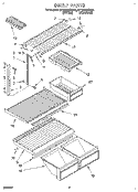 SHELF Diagram and Parts List for ET18HNXBW00  Whirlpool Refrigerator