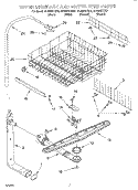 UPPER DISHRACK AND WATER FEED Diagram and Parts List for GU980SCGZ2  Whirlpool Dishwasher