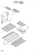 SHELF Diagram and Parts List for ET18SKRAW00  Whirlpool Refrigerator