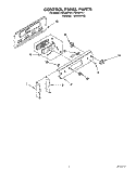 CONTROL PANEL Diagram and Parts List for FES355YW1  Roper Range