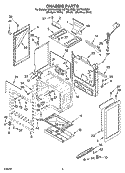 CHASSIS PARTS Diagram and Parts List for GS773LXSQ0  Whirlpool Range