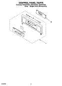 CONTROL PANEL PARTS Diagram and Parts List for YRBS305PDQ9  Whirlpool Wall Oven