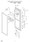 REFRIGERATOR DOOR Diagram and Parts List for 4YED27DQFN03  Whirlpool Refrigerator