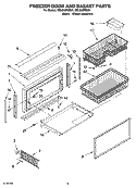 FREEZER DOOR AND BASKET PARTS Diagram and Parts List for KBLS36FMB01  KitchenAid Refrigerator