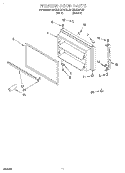 FREEZER DOOR, LIT/OPTIONAL Diagram and Parts List for 3ET22DKXFW00  Whirlpool Refrigerator