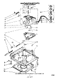 MACHINE BASE Diagram and Parts List for LA7400XMW3  Whirlpool Washer
